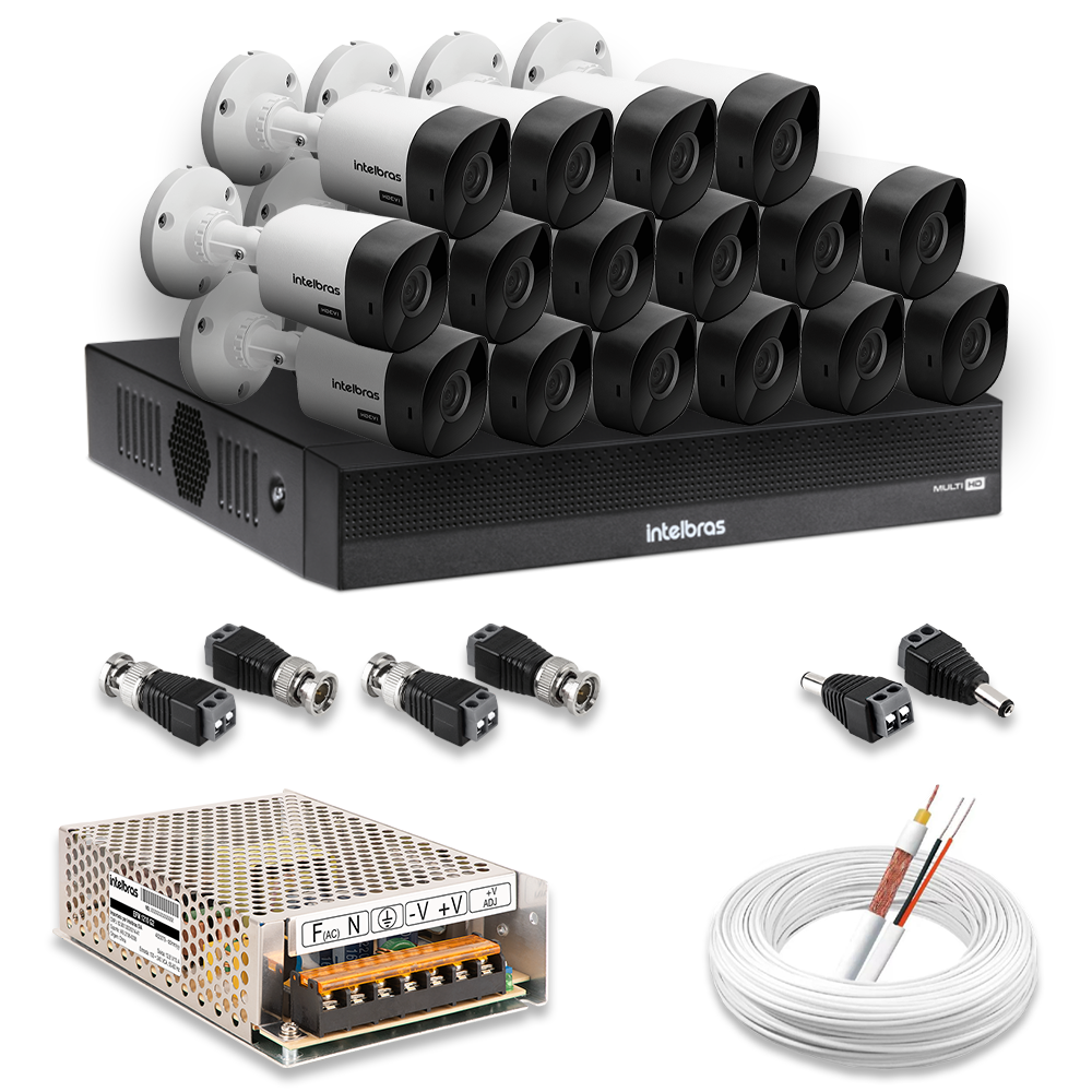 BEAST(highlight) DVD16点セット Kit 16 Câmeras Intelbras HD c/ DVR Full HD L | Compre Já!