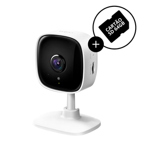 Câmera TP-Link IP Wi-Fi 360º 3MP Cartão 32GB TAPO C210